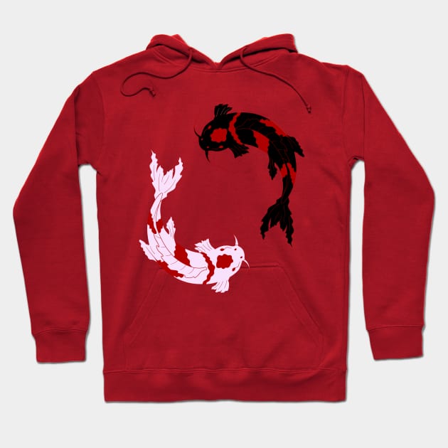 koi fishes ying-yang Hoodie by BrainDrainOnly